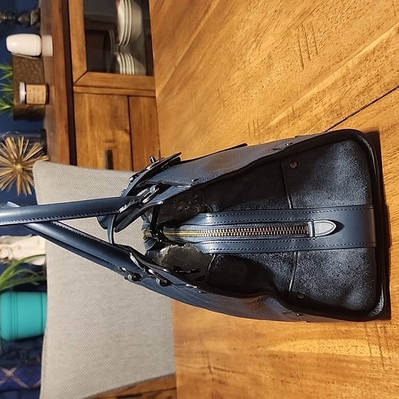 Coach Mercer 30 Leather and Suede satchel with whiplash details - Picture 4 of 16